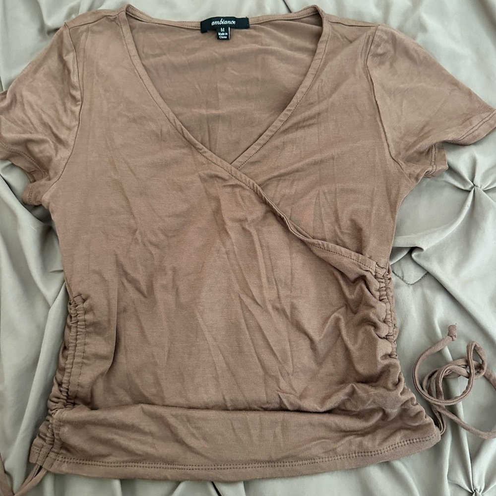 light brown blouse